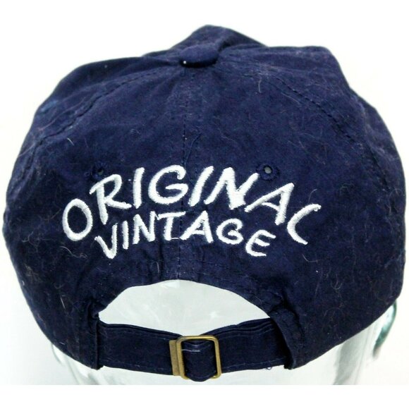 Original Vintage Blue Baseball Cap Embroidered White Star Adjustable Distressed - Picture 5 of 12